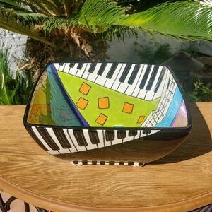 Rhapsody Multicolor Piano Key Ceramic Bowl